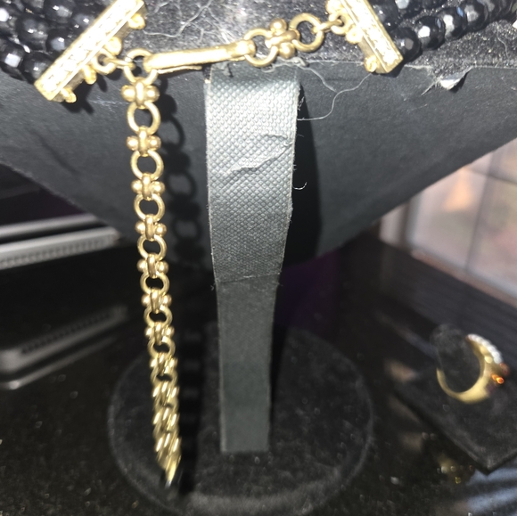 Heidi Daus "An Affair to Remember" Crystal Multi-Row Black&Red Choker/Necklace - Picture 5 of 5